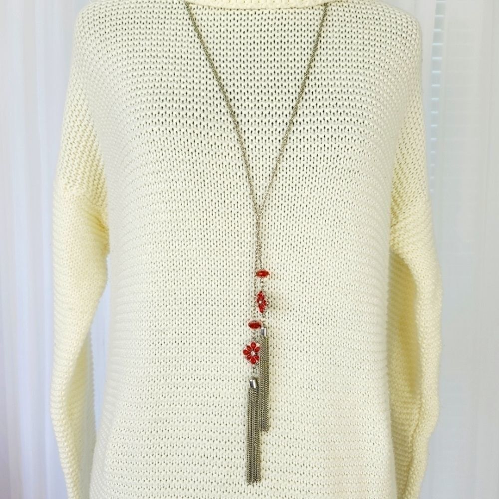 Necklace and Bracelet Red 